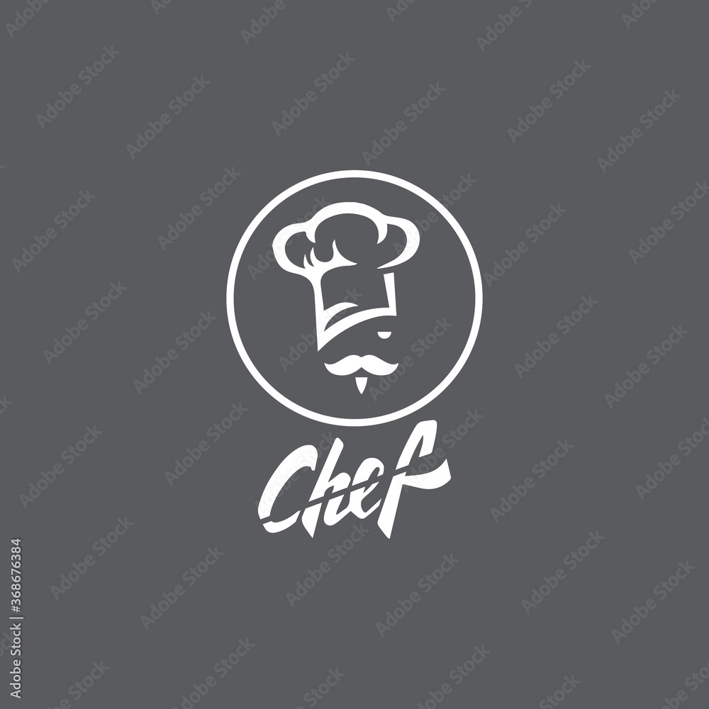 Hat chef logo template vector icon  illustration
