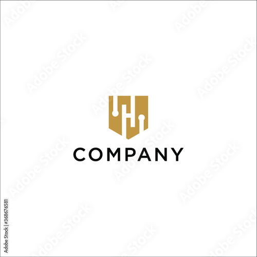 letter H logo safeguards safety from making mistakes and financial losses and maintains the lowest possible time and effort