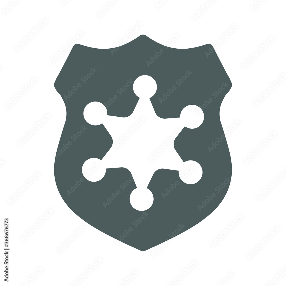 Badge, police, gray sheriff icon Badge, police, gray sheriff icon