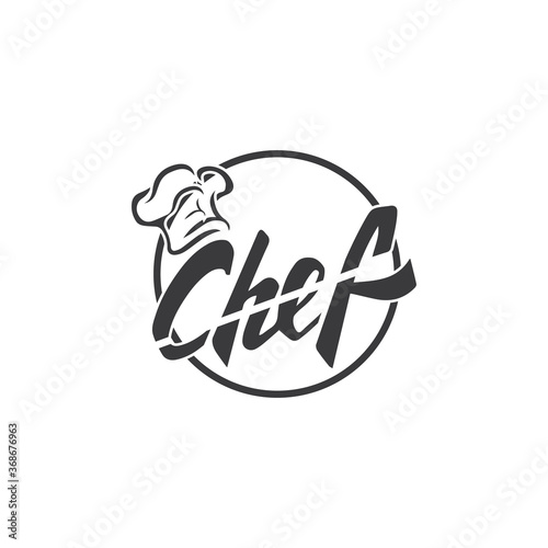 Hat chef logo template