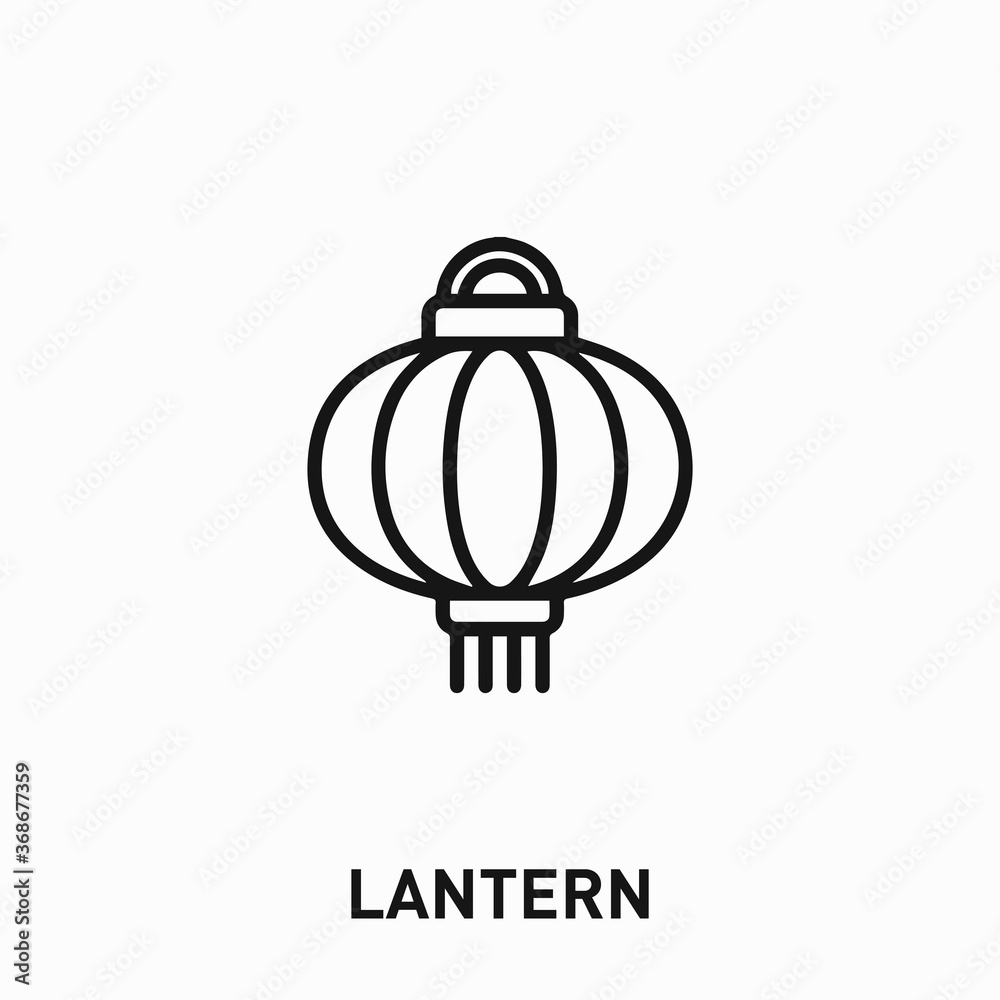 Fototapeta premium lantern icon vector. Chinese lantern sign symbol for your design 