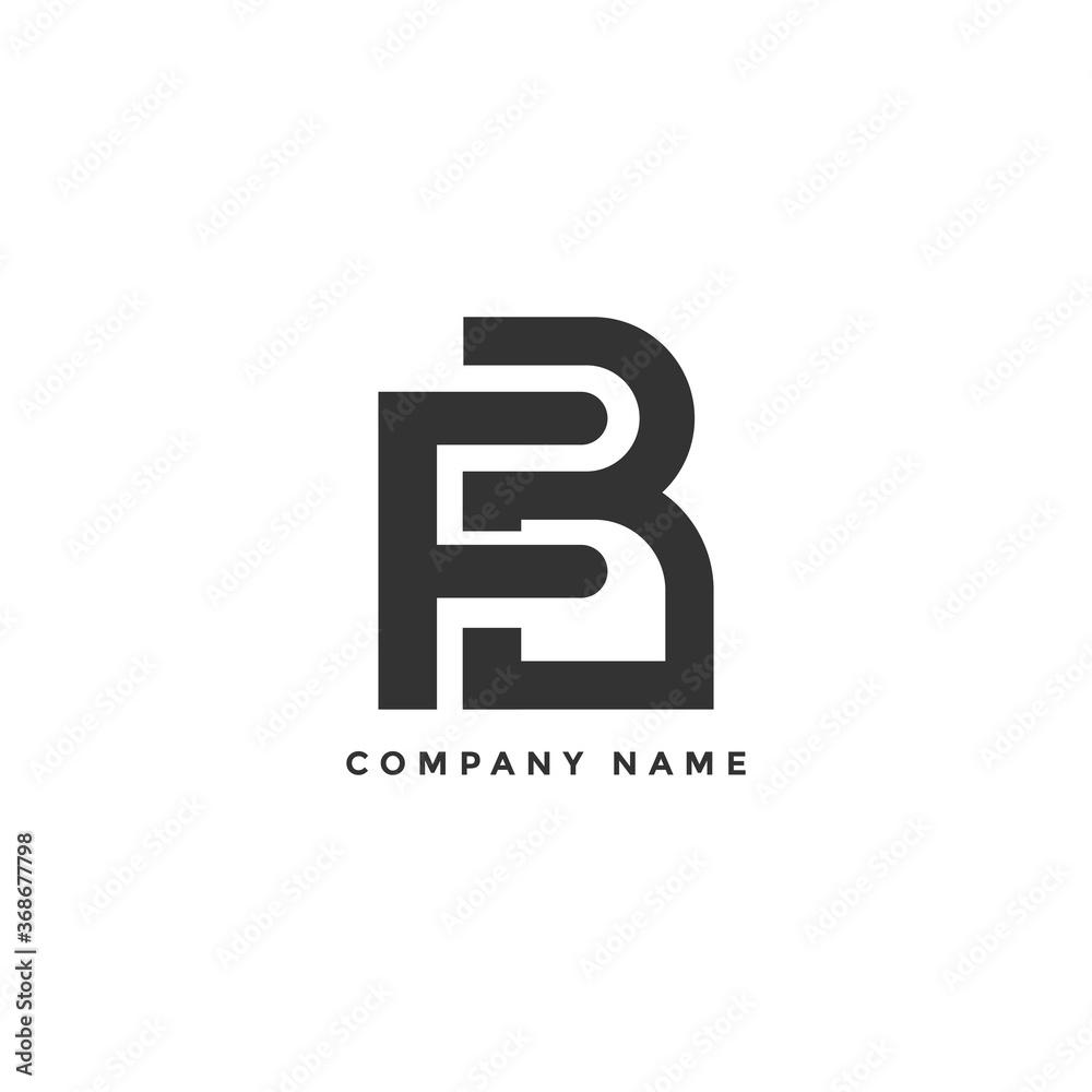letter F B logo letter F B logo