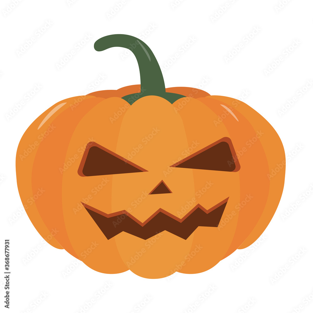 Pumpkin halloween holiday. Halloween pumpkin with funny scared face. Isolated vector sign symbol. Autumn holidays. Pumpkin halloween holiday. Halloween pumpkin with funny scared face. Isolated vector sign symbol. Autumn holidays.