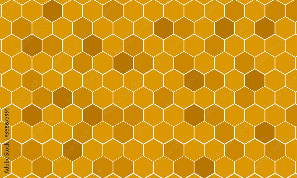 Hexagonal honey pattern Vector Background