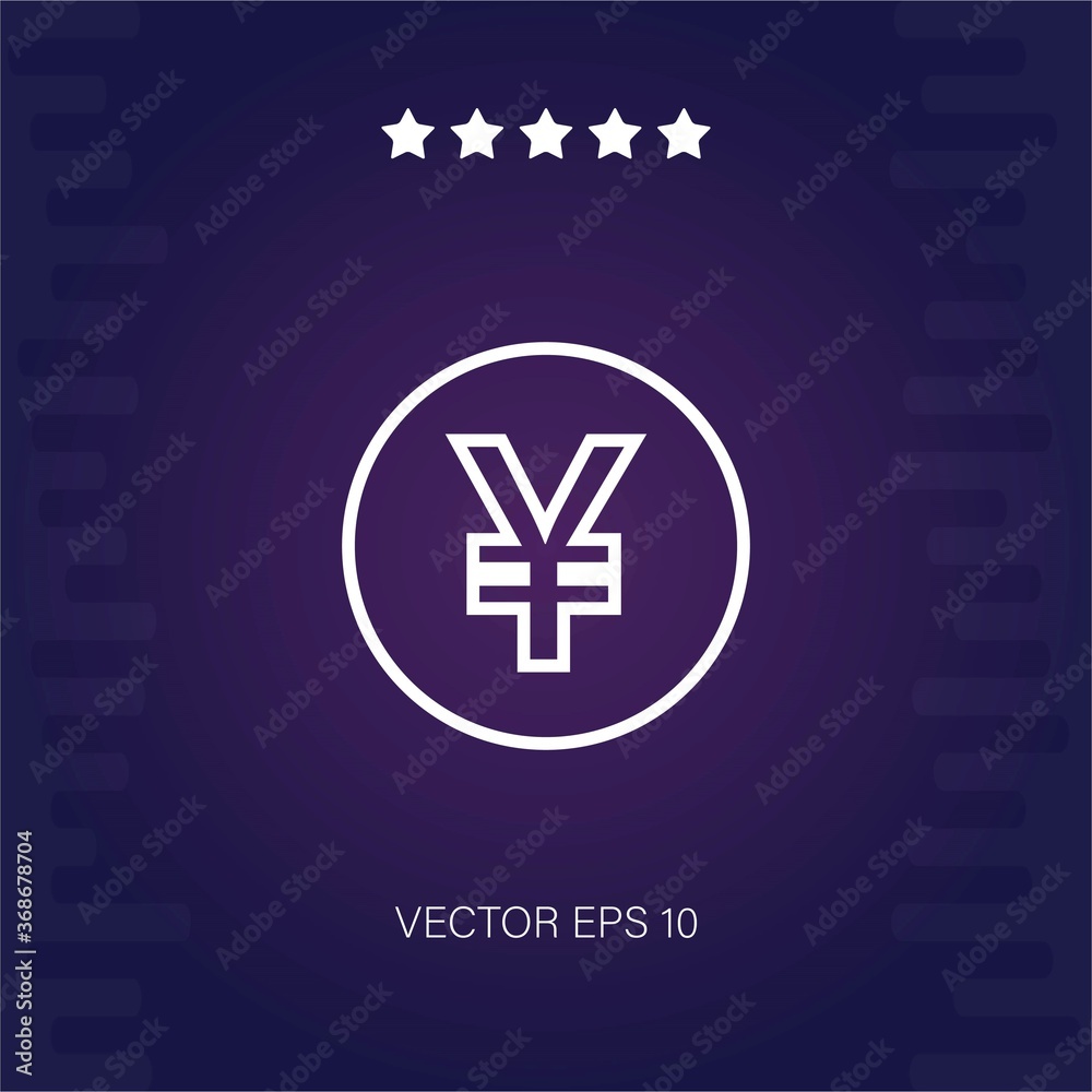 Obraz premium yen vector icon vector illustration