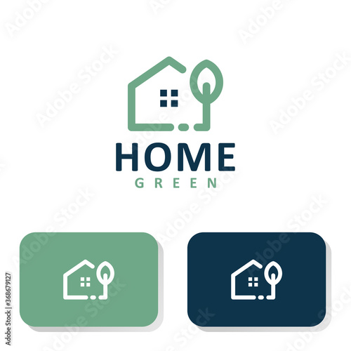 simple home leaf logo