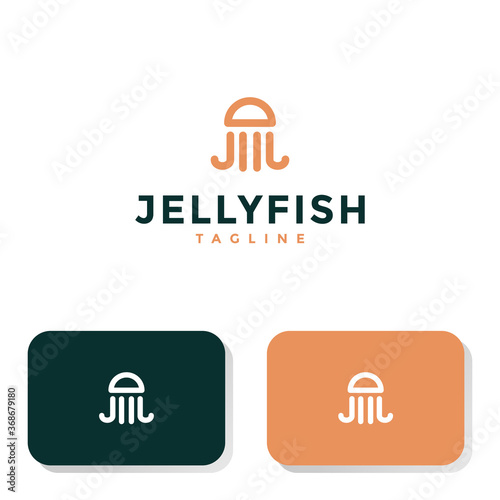 simple jellyfish logo