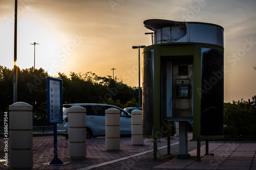 Etisalat phone booth in Abu Dhabi - United Arab Emirates. photo