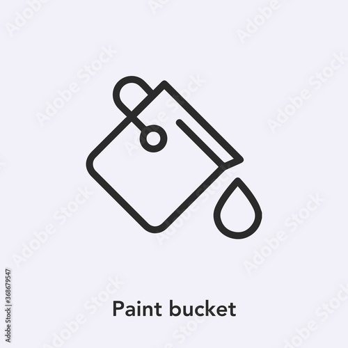 paint bucket icon vector. Linear style sign for mobile concept and web design. paint bucket symbol illustration. Pixel vector graphics - Vector.