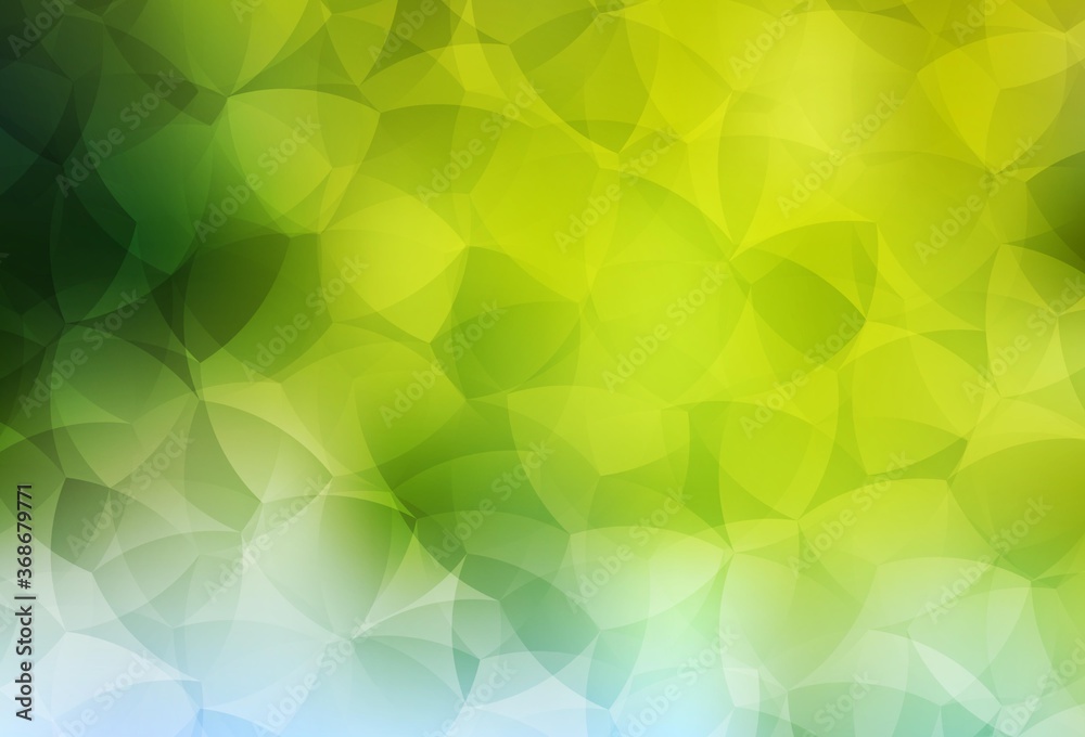 Obraz premium Light Green, Yellow vector abstract mosaic pattern.
