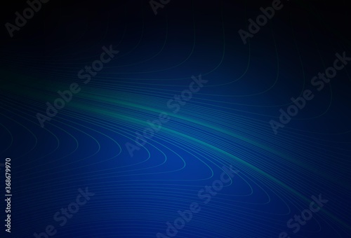 Dark BLUE vector template with curved lines.