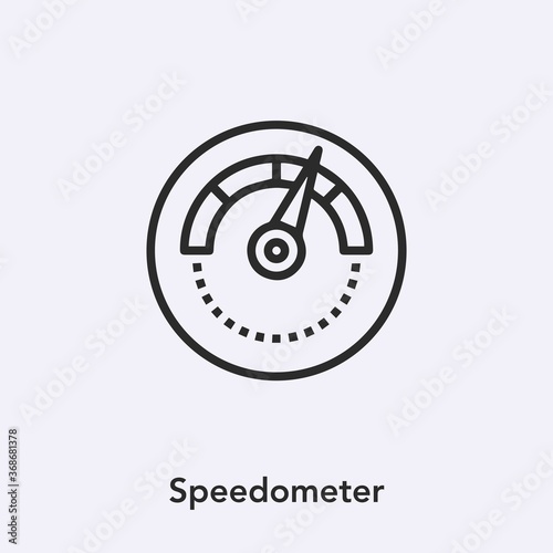 speedometer icon vector sign symbol