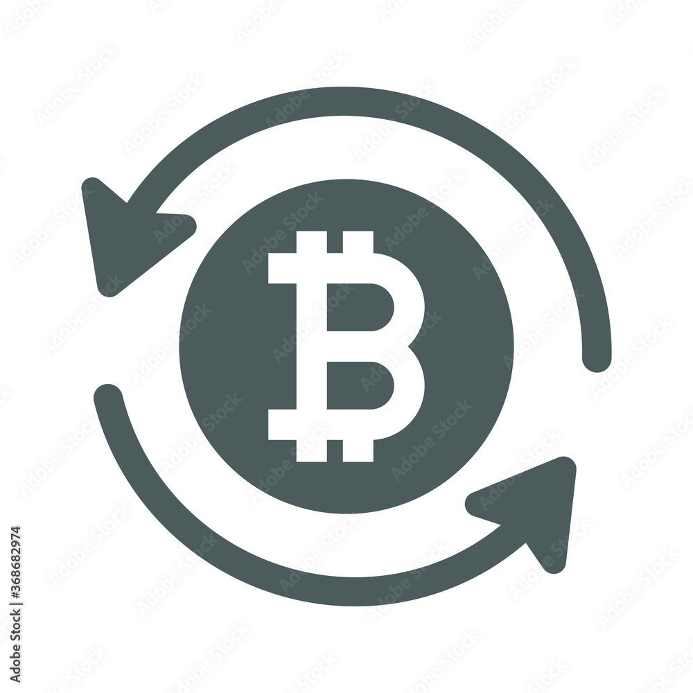 Bitcoin, refund, gray reload icon Bitcoin, refund, gray reload icon