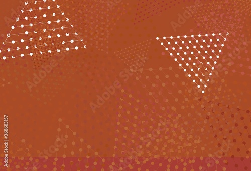 Wallpaper Mural Light Red vector texture with triangular style with circles. Torontodigital.ca