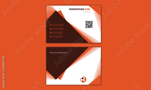 Modern presentation card with the company logo. Vector business card template. Visiting card for business and personal use. Vector illustration design.
