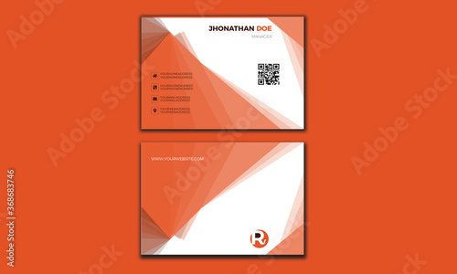 Modern presentation card with the company logo. Vector business card template. Visiting card for business and personal use. Vector illustration design.
