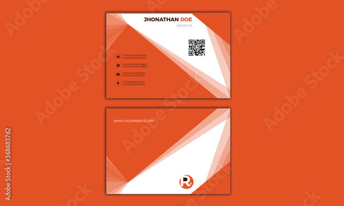 Modern presentation card with the company logo. Vector business card template. Visiting card for business and personal use. Vector illustration design.

