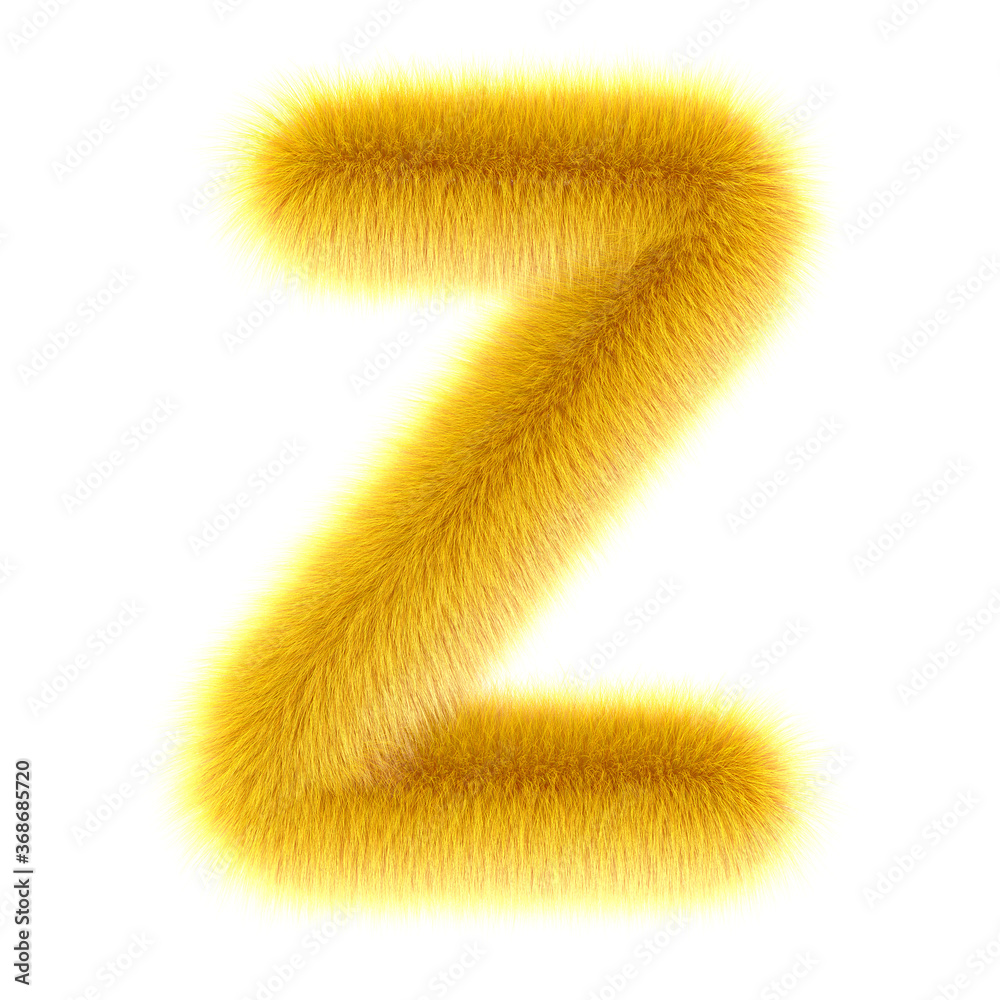 3d Duckling creative cute cartoon fur letter Z 3d Duckling creative cute cartoon fur letter Z