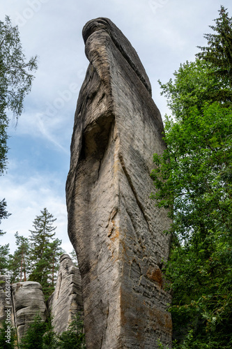 Sandstone rocks in Adrspach, Czech Republic