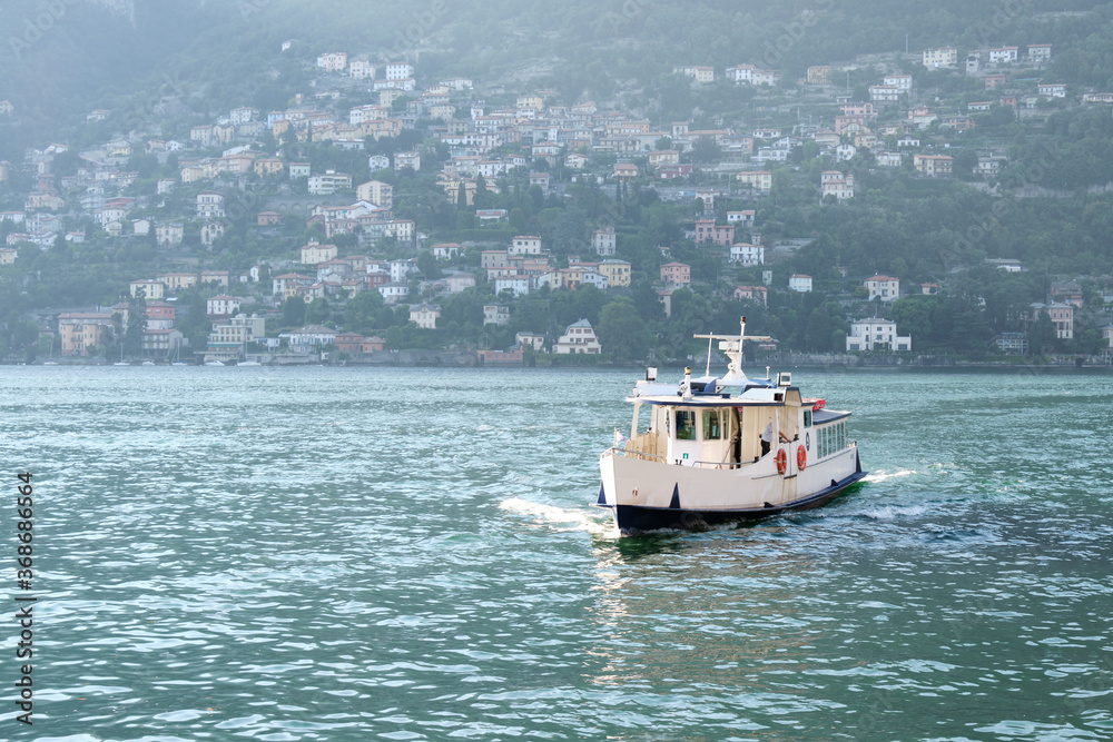 Ferry boat in the Lake Como