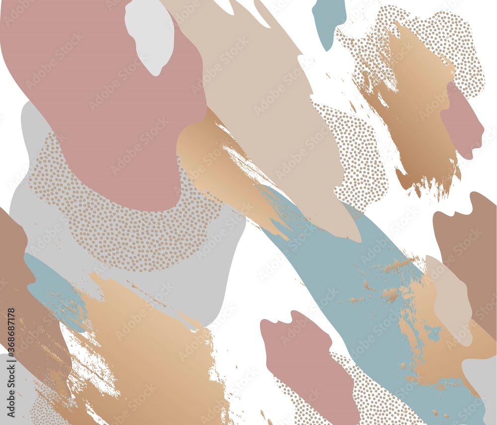 abstract seamless pattern with colorful and gold splashes. seamless abstract background on vector