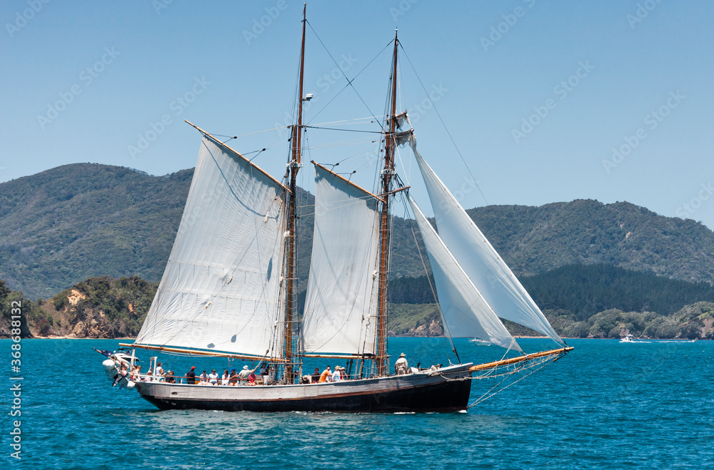 Sailing Ship in Bay of Islands, New Zealand