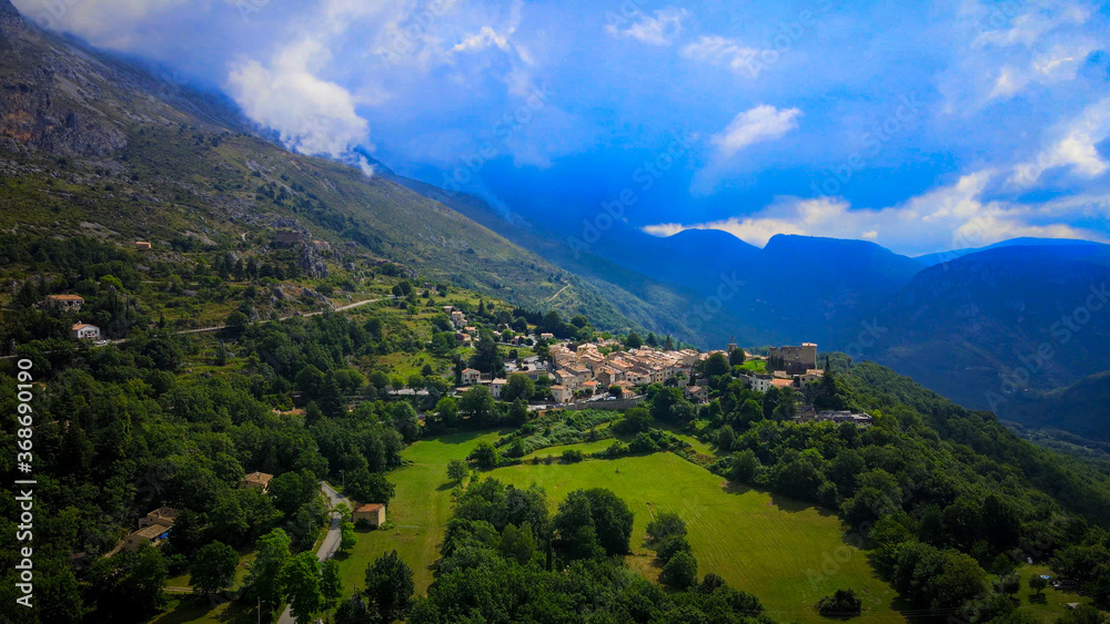 National Park of Prealpes D Azur in France - awesome landscaoe - wide angle view