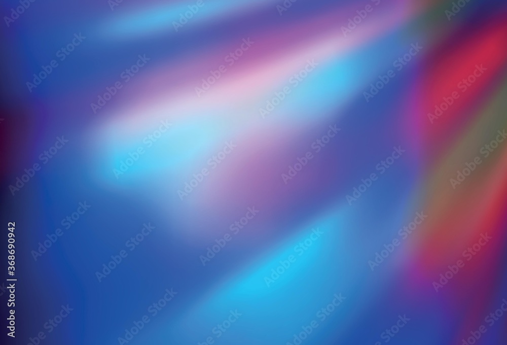 Light Blue, Red vector blurred shine abstract template.