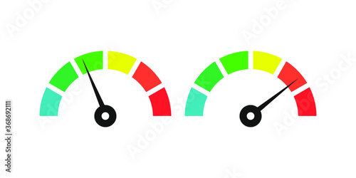 The speedometer or pressure gauge icons are set isolated