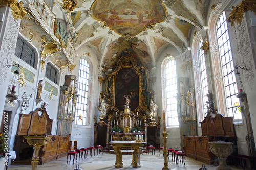 barocke Stadtpfarrkirche St. Johann Evangelist Sigmaringen Fototapet