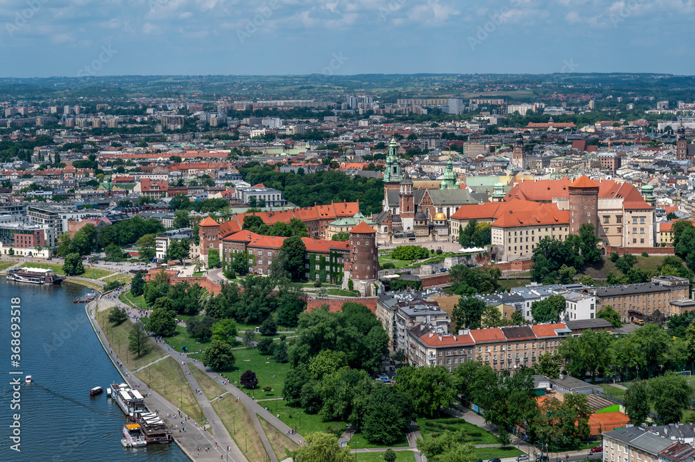 Aerial view of Krakow