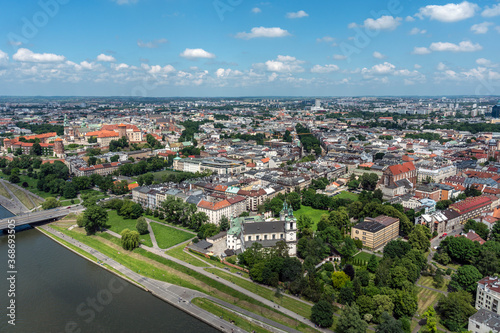 Aerial view of Krakow