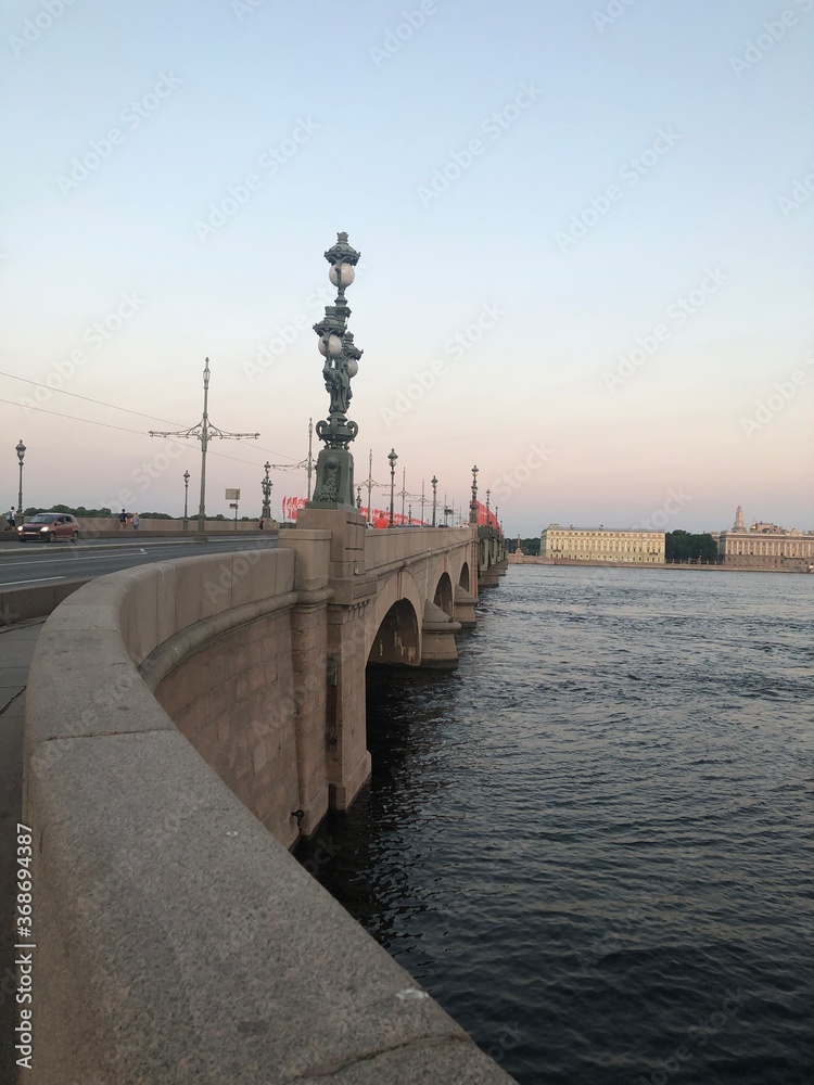 Travel to Russia Saint Petersburg bridges rivers flowers nature