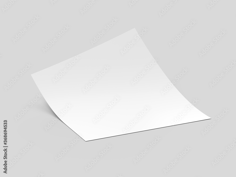 Blank paper sheet in A4 format Blank paper sheet in A4 format