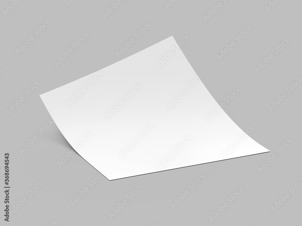 Blank paper sheet in A4 format Blank paper sheet in A4 format