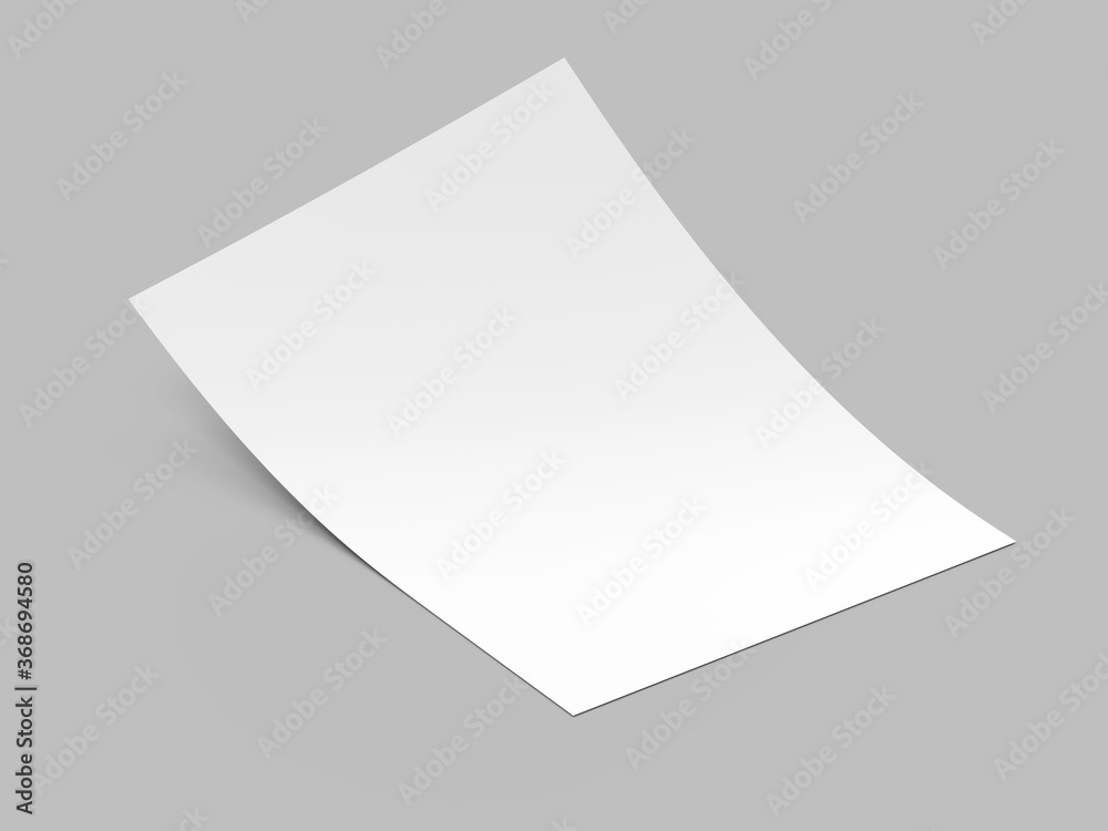 Blank paper sheet in A4 format Blank paper sheet in A4 format