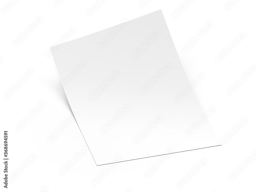 Blank paper sheet in A4 format Blank paper sheet in A4 format