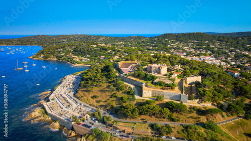 Obraz na plátně The Fortress of Saint Tropez in France - travel photography