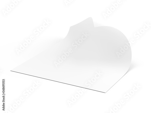 Blank paper sheet in A4 format