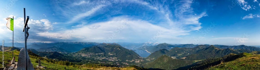 Landscape of Lake Como from Valle Intelvi