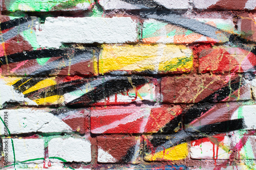 Colorful brick wall