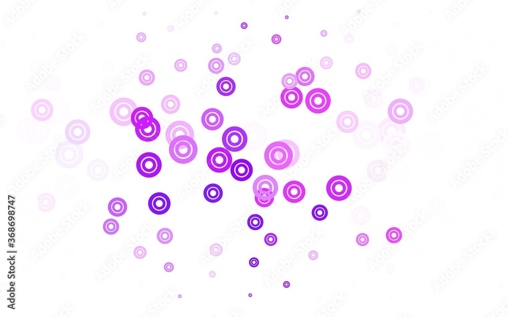 Light Purple, Pink vector background with bubbles.