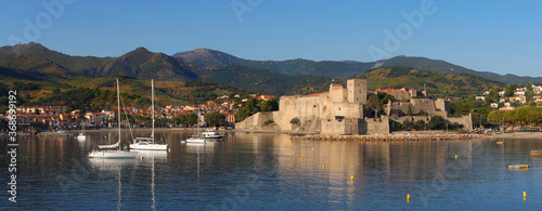 The tech in france just before it flows into the Mediterranean. Early in the morning at the Mas Larrieu National Reserve, between Saint-Cyprien and Argelès-sur-Mer photo