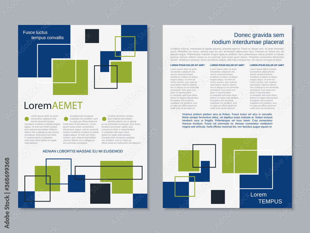 Modern professional two-sided flyer vector design template Modern professional two-sided flyer vector design template