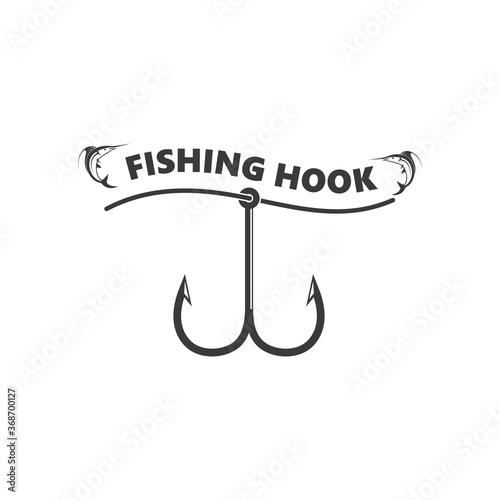 fishing hook  logo icon vector illustration