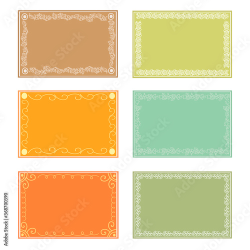 frames for your creativity from doodle elements arranged in a square