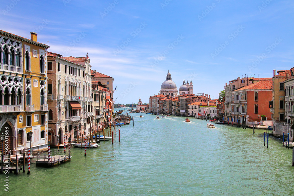 View of Grand Canal and Basilica di Santa Maria della Salute in Venice, Italy View of Grand Canal and Basilica di Santa Maria della Salute in Venice, Italy