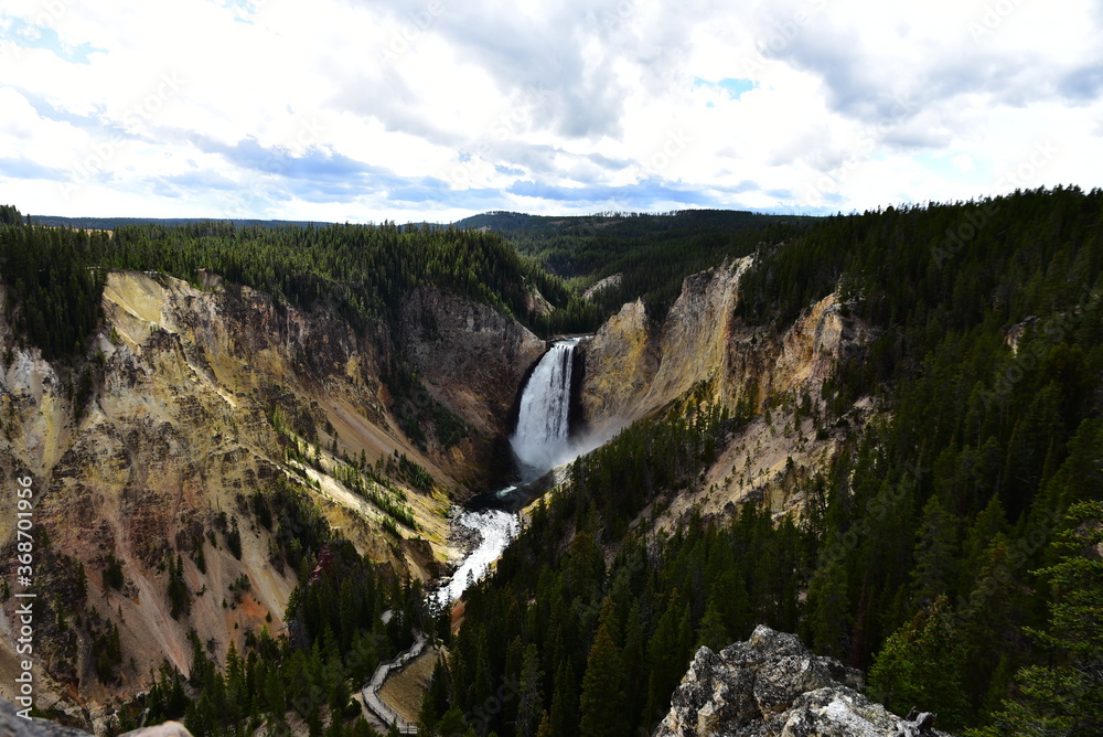 waterfall in Yellowstone