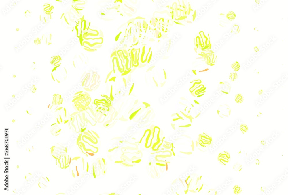 Light Green, Red vector pattern with curved lines.
