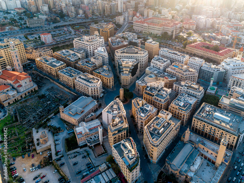 Aerial view of Beirut downtown, Lebanon